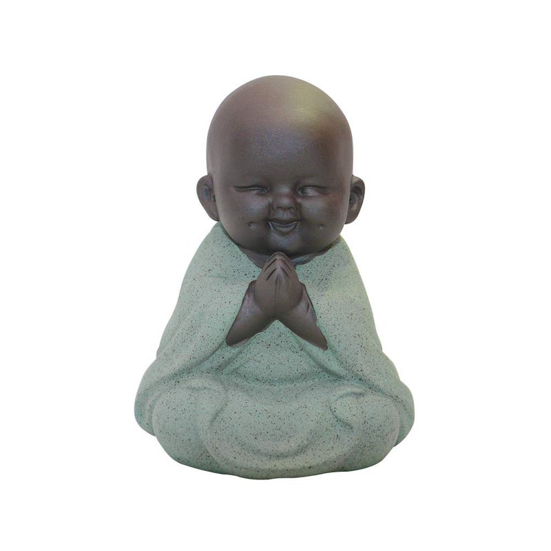 Kingzhuo Ceramic Cute Buddha Statue Monk Figurine Creative Baby Crafts Dolls Ornaments Gift Classic Delicate Ceramic Arts and Crafts Tea Accessories Small Adorable Gift Best Wishes Present - Image 1